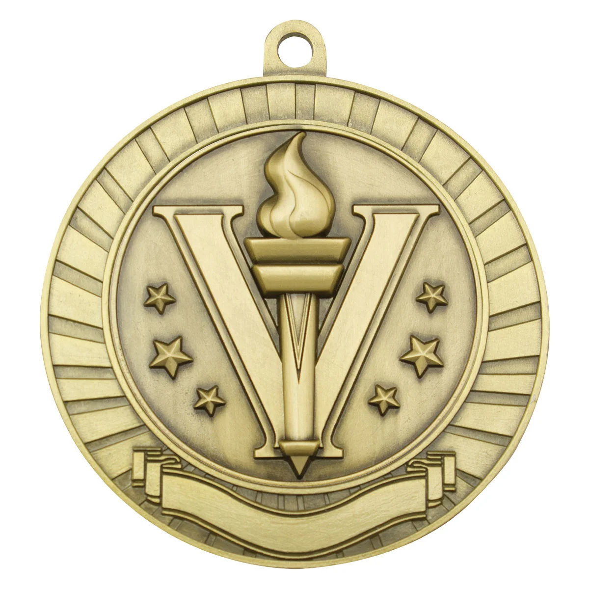 mmy200g-gold Gold eco scroll - victory with metal construction