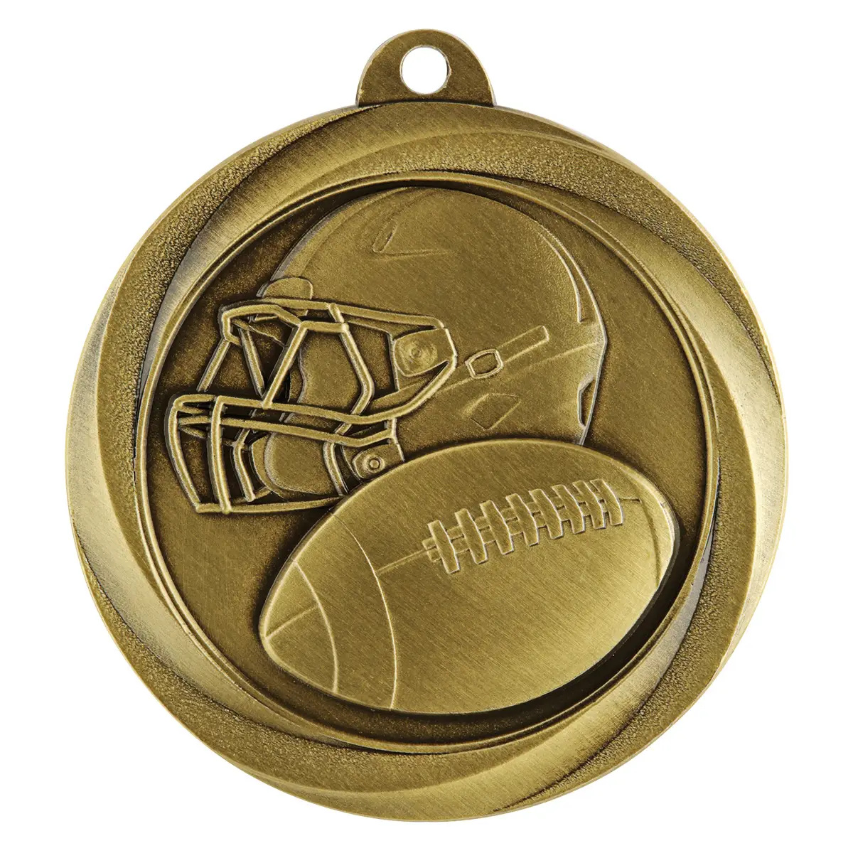 me955g-gold Gold econo american football with metal construction