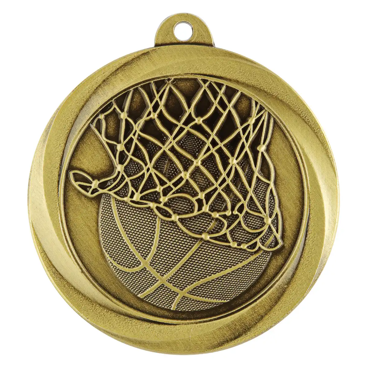 me907g-gold Gold econo basketball with metal construction