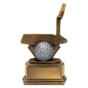 Silver / gold encore putter with resin construction