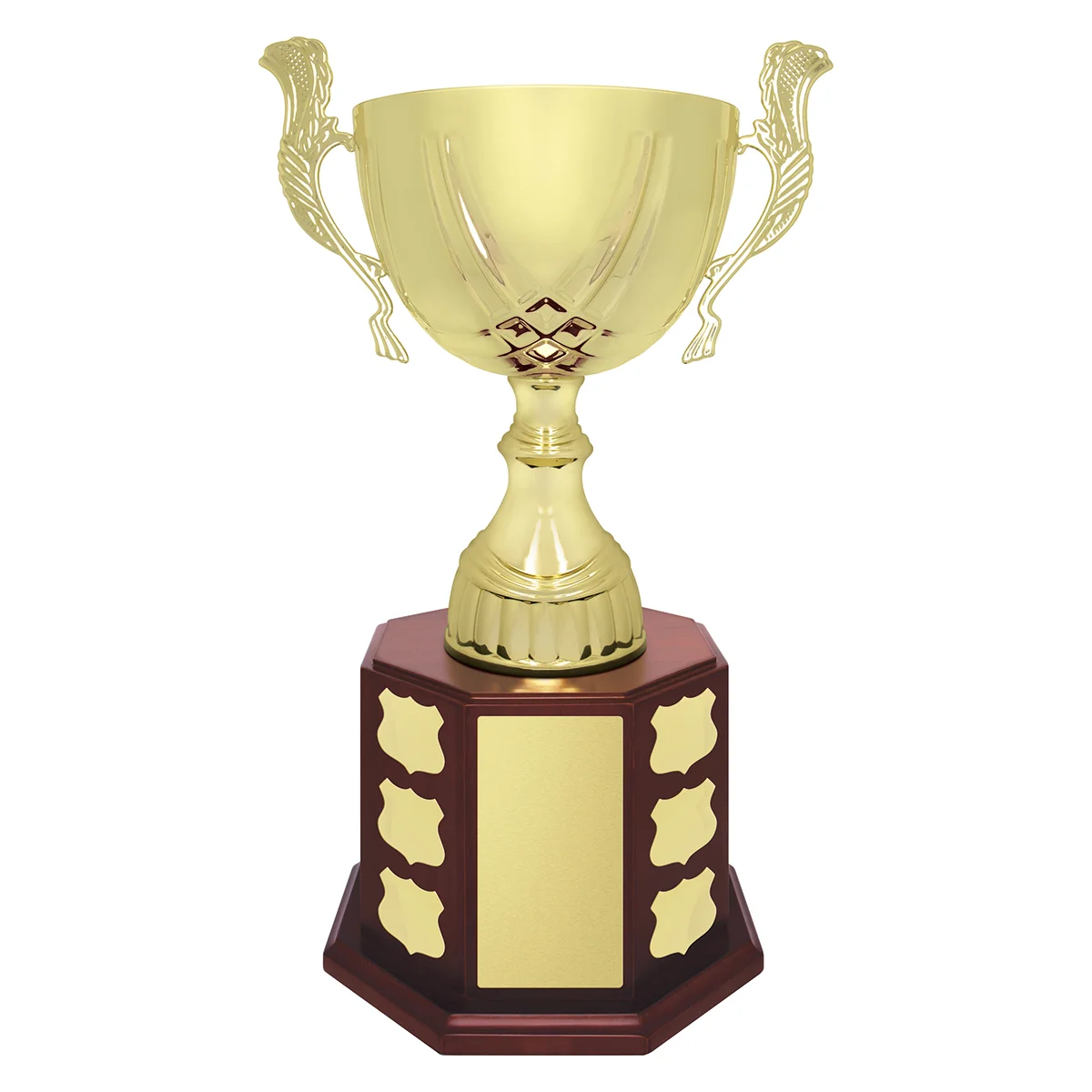 perp21-walnut Walnut ensign cup with metal / plastic / timber construction