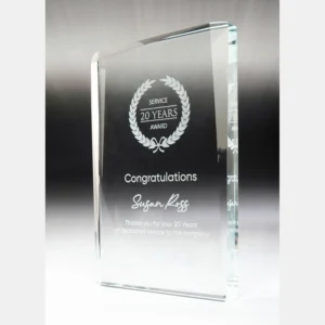 Clear essense glass-rectangle with glass construction