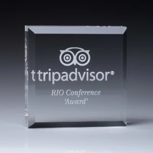 Executive paperweight with acrylic construction