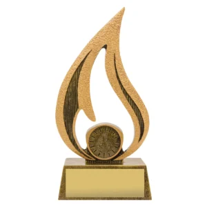Gold faith flame with resin construction