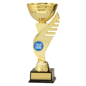 Gold falcon cup with plastic construction