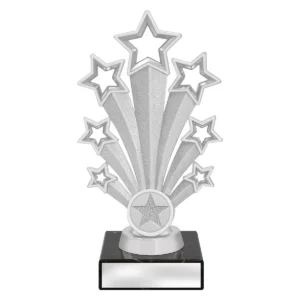 Silver fanfare silver with plastic / marble construction