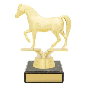 Gold figure trophy - arabian with plastic / marble construction