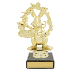 Gold figure trophy - maths with plastic / marble construction