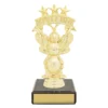 yb8378-gold Gold figure trophy - spelling bee with plastic / marble construction
