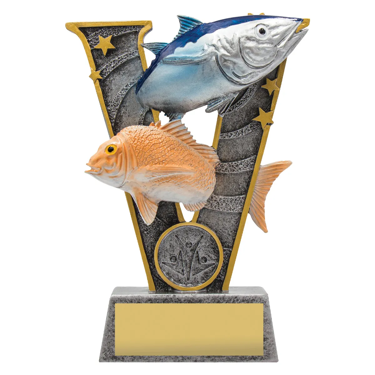 21403a-silver Silver fishing v-series with resin construction