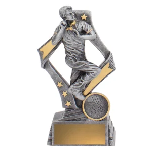 Silver flag bowler with resin construction