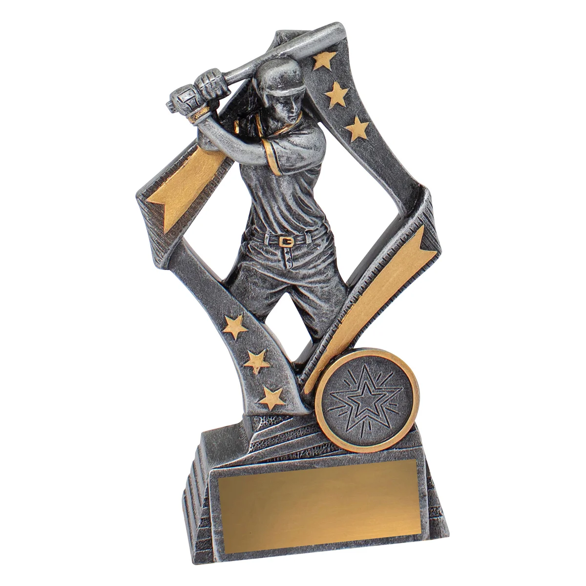 29775a-silver Silver flag - female with resin construction