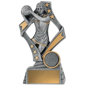 Silver flag player with resin construction
