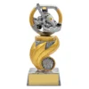 Silver flame go kart with resin construction
