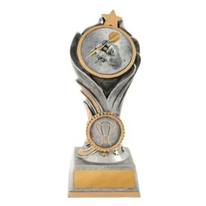 Silver / gold flame tower-darts with resin construction