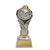 -gold Silver / gold flame tower-football with resin construction