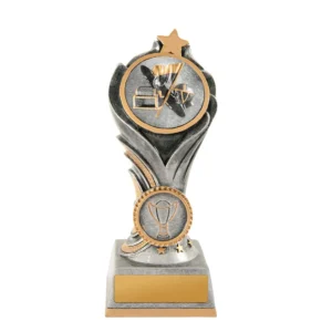 Silver / gold flame tower-lifesaving with resin construction