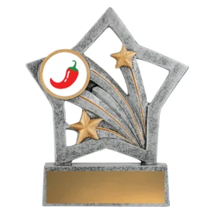 Silver flash - chilli with resin construction