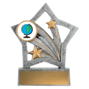 Silver flash - globe with resin construction
