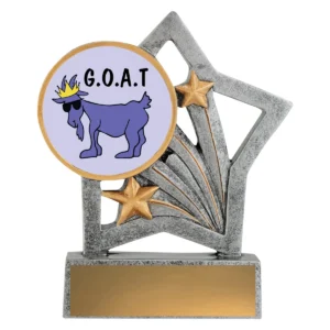 Silver flash - goat with resin construction