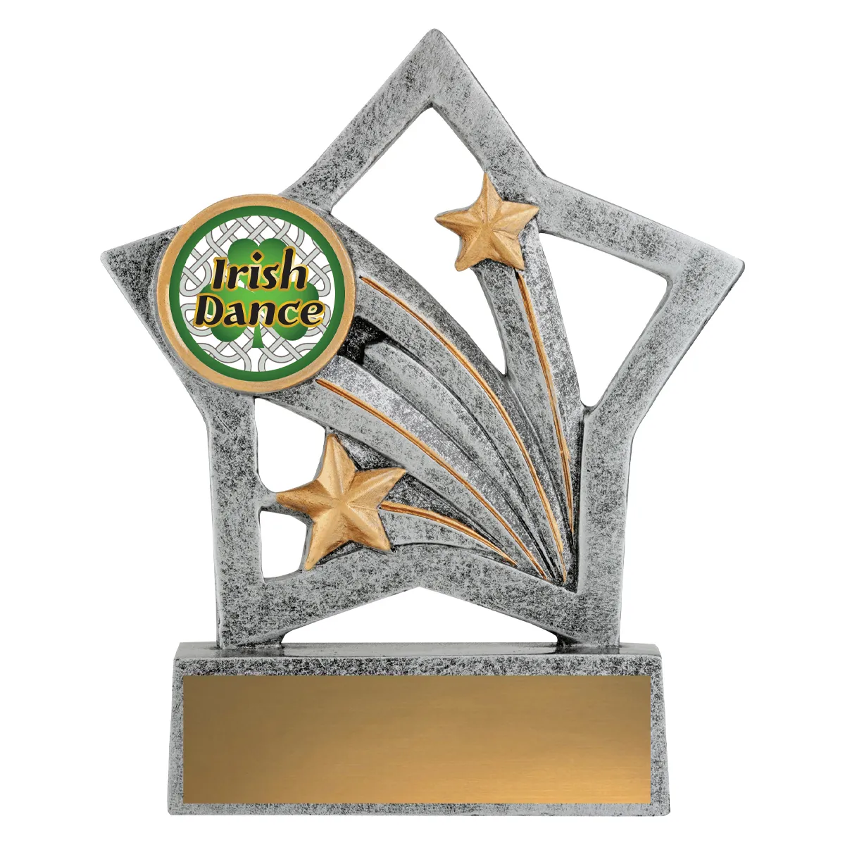 asf161-silver Silver flash - irish dance with resin construction