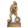 14181a-gold Gold football action female with resin construction