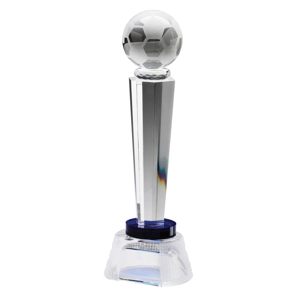 Blue football crystal apollo with crystal construction