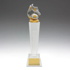 Football crystal pedestal with crystal construction
