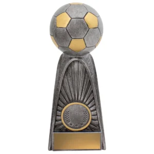 Silver football fortress with resin construction