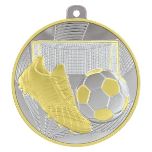 Silver & gold football lumina with metal construction