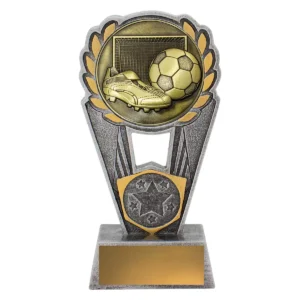 Silver & gold football polaris with resin / metal construction