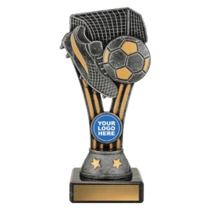 Silver football synergy with plastic / marble construction