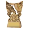 30431aa-gold Gold footy alpha shield with resin construction
