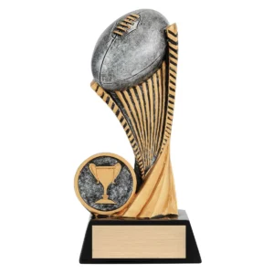 Silver footy arch with resin construction