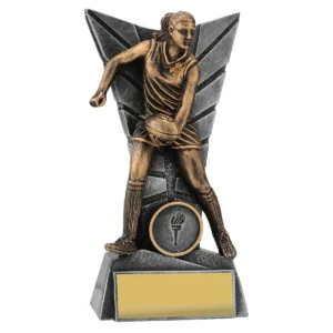Gold footy female delta with resin construction