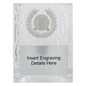 Glacier plaque with acrylic construction