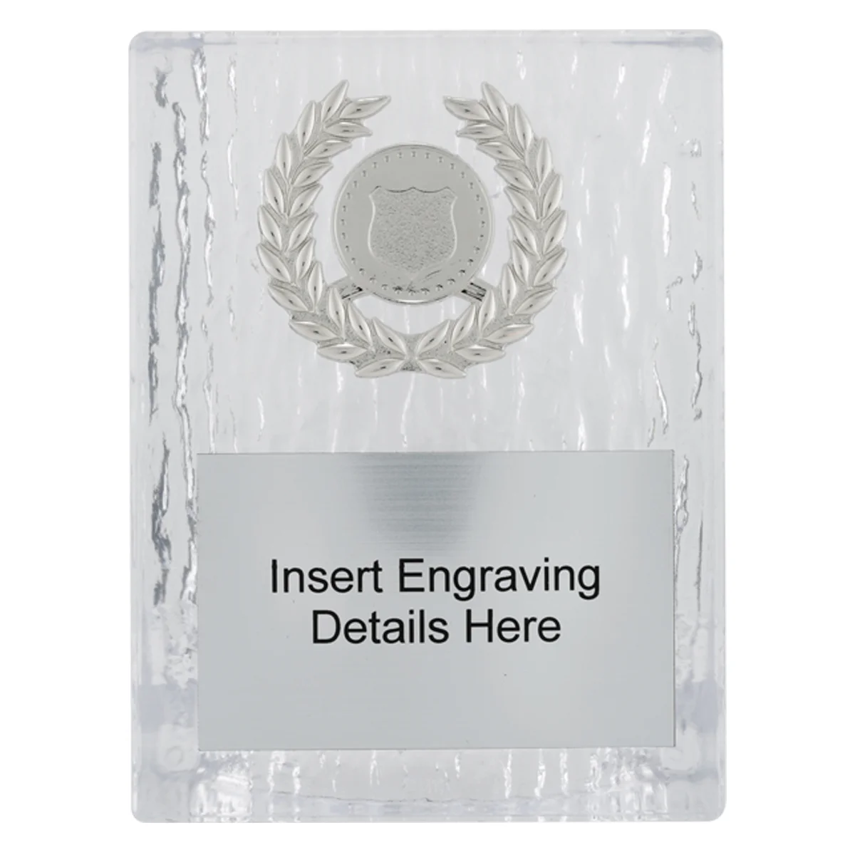 pl19a Glacier plaque with acrylic construction