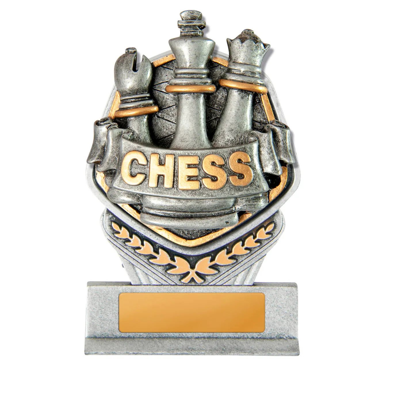 Silver / gold gladiator series-chess with plastic / resin construction