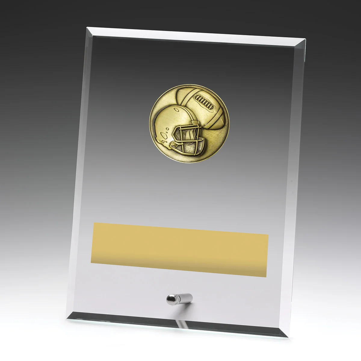 dy155c-grey-bg Glass plaques - american football with glass construction
