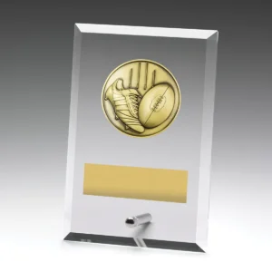 Glass plaques - aussie rules with glass construction