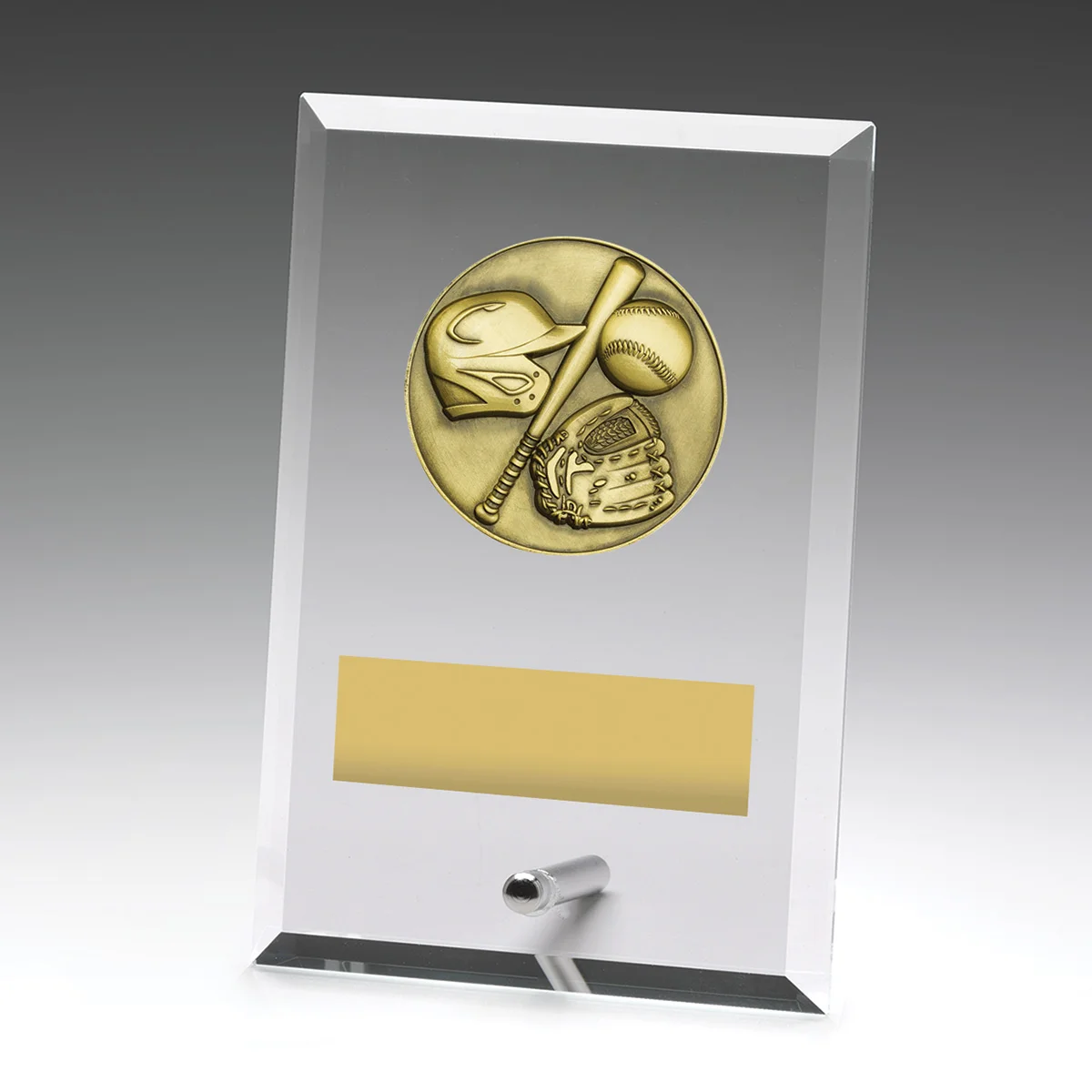 Glass plaques - baseball with glass construction