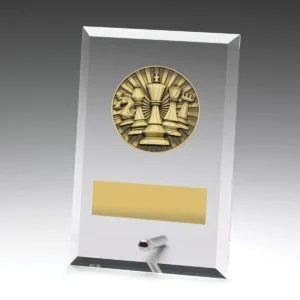 Glass plaques - chess with glass construction
