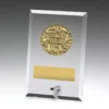 Glass plaques - track & field with glass construction