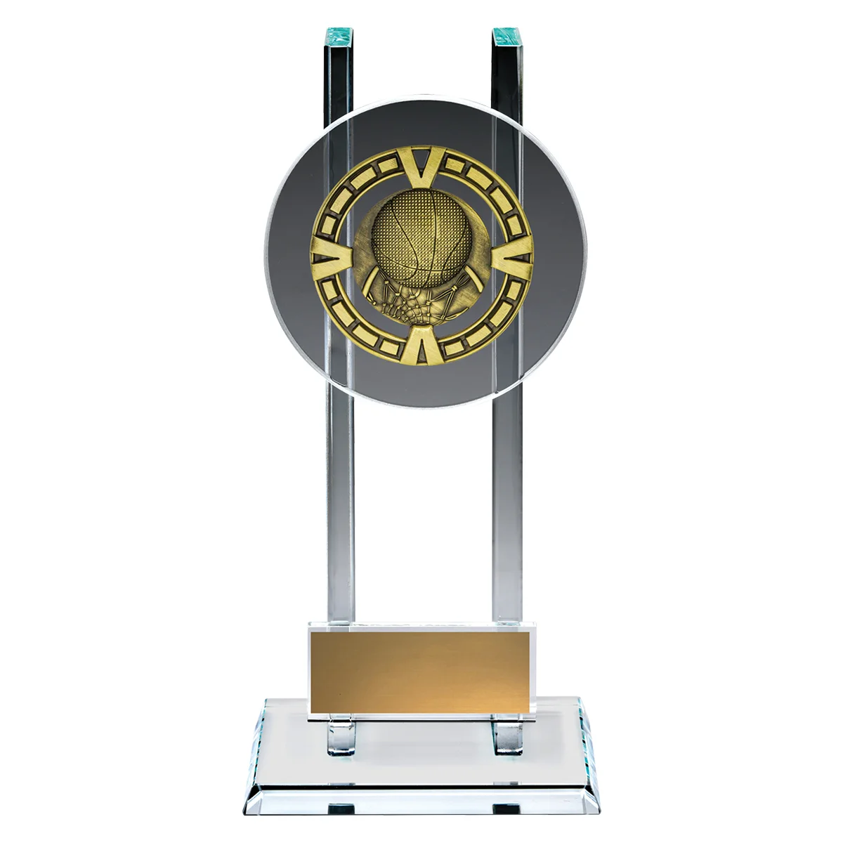 gv1007a Glass varsity - basketball with metal / glass construction