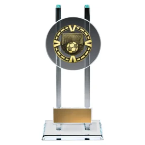 Glass varsity - football with metal / glass construction