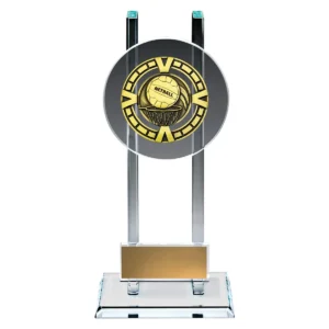 Glass varsity - netball with metal / glass construction
