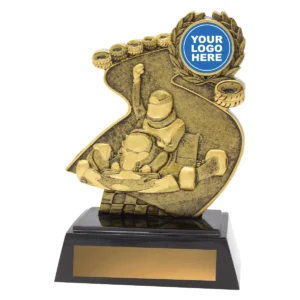Gold go kart with resin construction