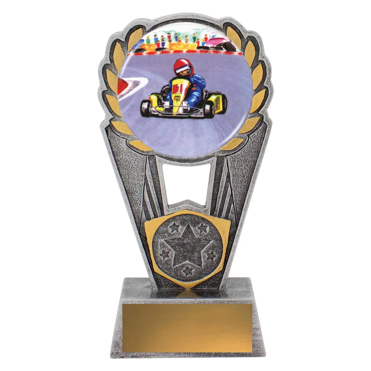 psk37a-silver Silver go kart polaris - colour with resin construction