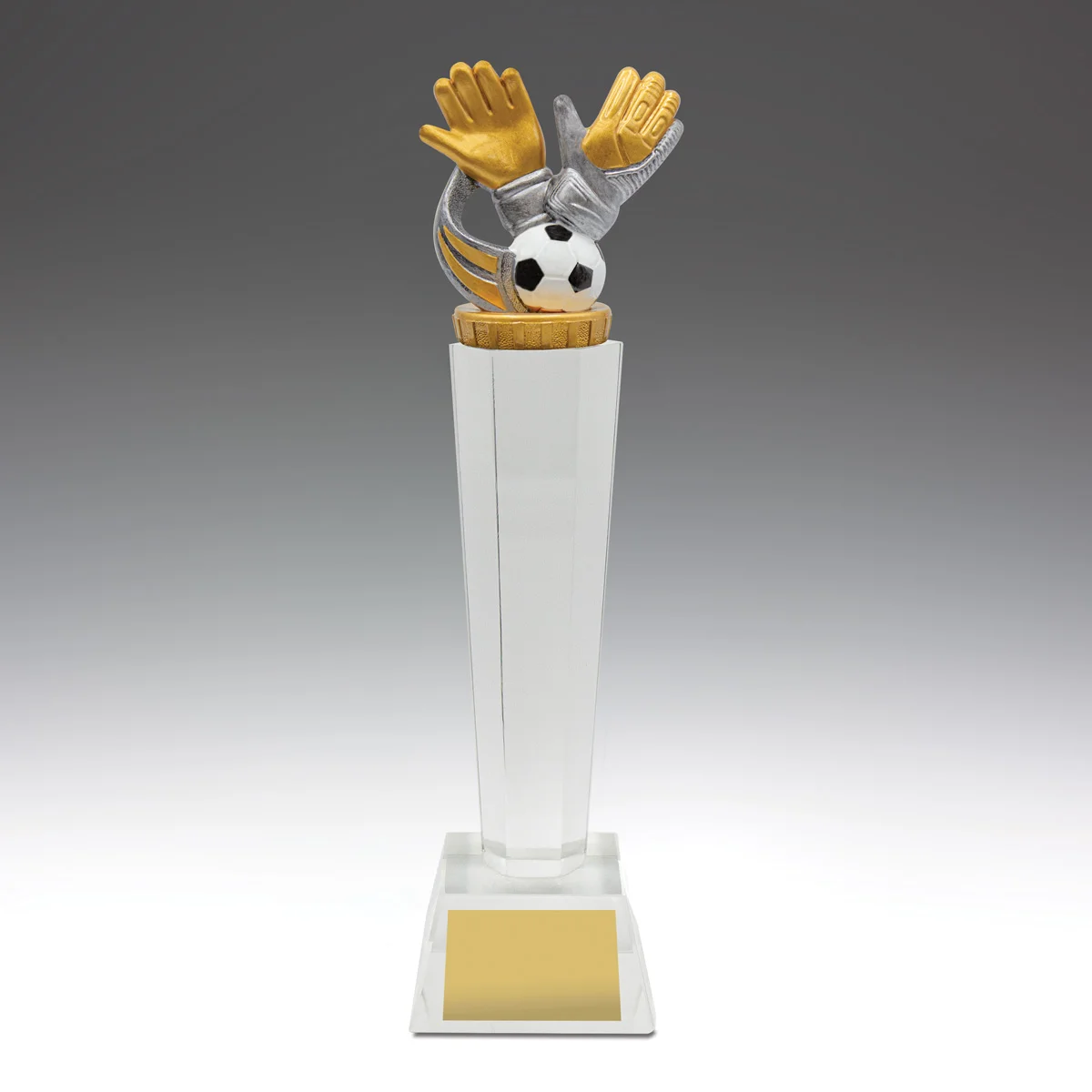 uc81a-grey-bg Goalie crystal pedestal with crystal construction