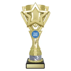 Gold gold kudos cup with plastic / marble construction